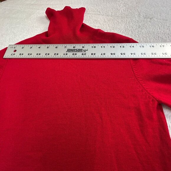 Classiques Entier Womens Red Extrafine Merino Wool Turtleneck Sweater Small - Picture 5 of 7